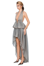 Load image into Gallery viewer, BOLZANO HALTER DRESS - MOSS MIST/SHADOW SAGE