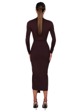 Load image into Gallery viewer, COUCOO NOXRA DEEP PLUNGE DRESS IN UNTOUCHED BUTTER / BLACK / DEEP BERRY / PISTACHIO