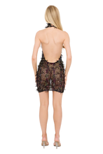 Load image into Gallery viewer, ZENA HIGH NECK MINI DRESS - PIXELATED