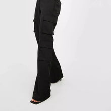 Load image into Gallery viewer, BOOHOO CARGO TROUSERS IN STONE OR BLACK