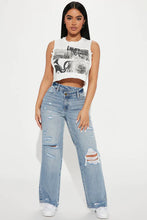 Load image into Gallery viewer, FASHION NOVA ONLY ANGEL CROSSOVER STRAIGHT LEG JEANS