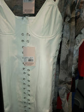 Load image into Gallery viewer, AAZHIA x MISSGUIDED LACE UP CAMI MINI DRESS IN WHITE