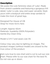 Load image into Gallery viewer, HOCB 'LALIA' TAN SUEDETTE FRILLED MINI SKIRT, SIZE M