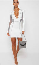 Load image into Gallery viewer, MANIERE DE VOIR 'CORSET T.SHIRT' BODYCON MINI DRESS IN WHITE