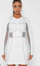 Load image into Gallery viewer, MANIERE DE VOIR 'CORSET T.SHIRT' BODYCON MINI DRESS IN WHITE