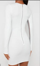 Load image into Gallery viewer, MANIERE DE VOIR 'CORSET T.SHIRT' BODYCON MINI DRESS IN WHITE