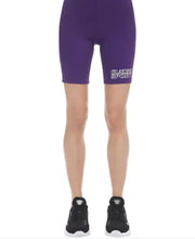 Load image into Gallery viewer, GUESS SPORT BIKER SHORTS IN PURPLE ROYALE, SIZE M

