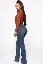 Load image into Gallery viewer, FASHION NOVA 'KARMA' HIGH RISE JEANS - DARK DENIM, SIZE 3