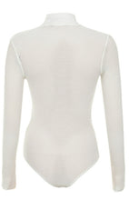 Load image into Gallery viewer, HOUSE OF CB SHADOW CREAM KNITTED STRETCH MESH BODYSUIT