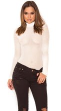 Load image into Gallery viewer, HOUSE OF CB SHADOW CREAM KNITTED STRETCH MESH BODYSUIT