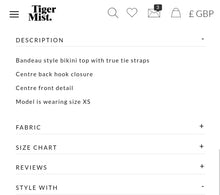 Load image into Gallery viewer, TIGER MIST AJA BIKINI SET, SIZE S IN WHITE