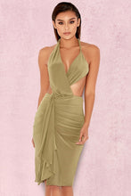 Load image into Gallery viewer, HOUSE OF CB 'LAURELINE' DRESS IN KHAKI