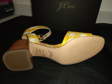 Load image into Gallery viewer, J CREW WIDE STRP PENNY SANDAL IN YELLOW / IVORY
