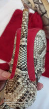 Load image into Gallery viewer, Christian Louboutin Two Tone Python Leather N°Prive Peep Toe Platform Slingback