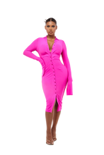 Load image into Gallery viewer, COUCOO MOOREA DRESS - ELECTRIC ROSE