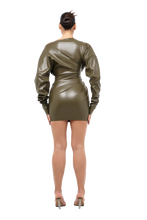 Load image into Gallery viewer, SKORPIOS MINI DRESS - KALAMATA OLIVE