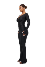 Load image into Gallery viewer, COUCOO LANAI LONG SLEEVED TOP IN SQUID INK