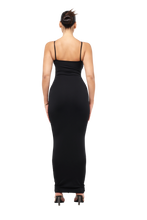 Load image into Gallery viewer, COUCOO NOT SO BASIC BASIC STRAPPED MAXI DRESS IN BLACK