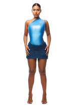 Load image into Gallery viewer, COUCOO KAIBU MINI SKIRT IN ANEMONE ORANGE / BLUE MUSCAT / BLACK SESAME