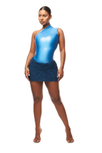 Load image into Gallery viewer, COUCOO KAIBU MINI SKIRT IN ANEMONE ORANGE / BLUE MUSCAT / BLACK SESAME