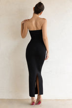 Load image into Gallery viewer, OH POLLY KALI BANDEAU MAXI DRESS IN BLACK