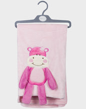Load image into Gallery viewer, PITTER PATTER SOFT PLUSH HIPPO BLANKET

