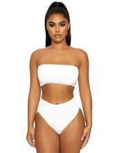 Load image into Gallery viewer, NAKED WARDROBE BANDEAU BOSS BIKINI IN WHITE