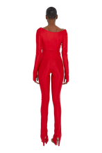 Load image into Gallery viewer, COUCOO LANAI LONG SLEEVE TOP IN RED FLAG