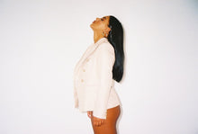 Load image into Gallery viewer, LEMONS ND MELONS 'HOPSACK' DOUBLE BREASTED BLAZER BEIGE