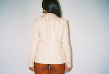 Load image into Gallery viewer, LEMONS ND MELONS 'HOPSACK' DOUBLE BREASTED BLAZER BEIGE