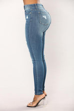 Load image into Gallery viewer, FASHION NOVA 'ON FLEEK' HIGH RISE SKINNY JEANS IN MEDIUM BLUE