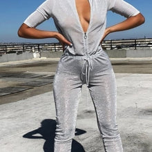 Load image into Gallery viewer, OH POLLY 'ALL THAT GLITTERS' METALIC JUMPSUIT