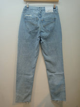 Load image into Gallery viewer, OH POLLY 'THE CROSS OVER' CROSS WAISTBAND JEANS IN LIGHT BLUE WASH