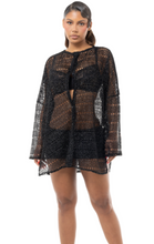 Load image into Gallery viewer, COUCOO BLACK MESH LONG SLEEVE TOP