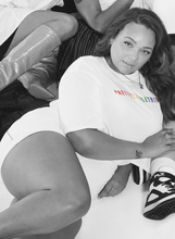 Load image into Gallery viewer, PRETTYLITTLETHING PLUS WHITE PRIDE CROP T-SHIRT