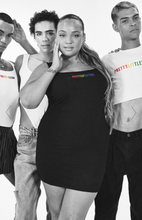 Load image into Gallery viewer, PRETTYLITTLETHING PLUS BLACK PRIDE BODYCON DRESS