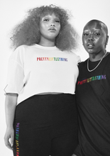 Load image into Gallery viewer, PRETTYLITTLETHING PLUS WHITE PRIDE CROP T-SHIRT