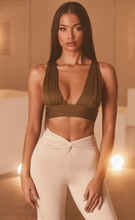 Load image into Gallery viewer, OH POLLY 'KNOTTY BUT NICE' KNOT FRONT FLARED TROUSERS IN CREAM