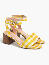 Load image into Gallery viewer, J CREW WIDE STRP PENNY SANDAL IN YELLOW / IVORY

