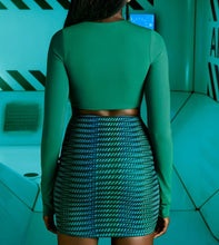 Load image into Gallery viewer, OH POLLY 'AURA MINI SKIRT' IN STRIPED PRINT