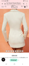 Load image into Gallery viewer, OH POLLY NO SHADE PLEATED BLAZER / JACKET IN IVORY