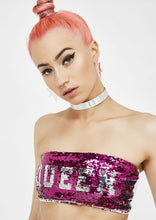 Load image into Gallery viewer, JADED LONDON 'FLIP SEQUIN' FUTURE QUEEN BANDEAU BIKINI TOP