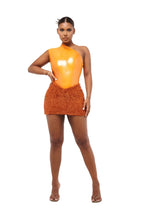 Load image into Gallery viewer, COUCOO KAIBU MINI SKIRT IN ANEMONE ORANGE / BLUE MUSCAT / BLACK SESAME