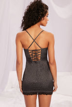 Load image into Gallery viewer, ART OF SEDUCTION LEOPARD PRINT SATIN MINI DRESS IN BLACK