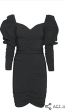 Load image into Gallery viewer, FOREVER UNIQUE RUCHED SWEETHEART DRESS IN BLACK