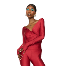 Load image into Gallery viewer, COUCOO LANAI LONG SLEEVED TOP IN LOBSTER CLAW