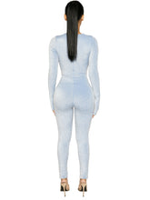 Load image into Gallery viewer, NAKED WARDROBE 'GLOW ON' JUMPSUIT IN BLUE