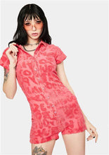Load image into Gallery viewer, JADED LONDON TOWELLING PLAYSUIT IN PINK