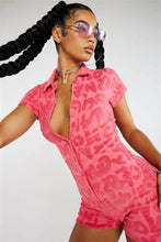 Load image into Gallery viewer, JADED LONDON TOWELLING PLAYSUIT IN PINK