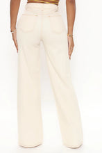 Load image into Gallery viewer, FASHION NOVA NATURAL ATTRACTION NON STRETCH WIDE LEG JEANS IN SAND
